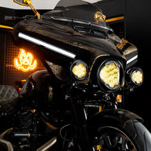 LED Goldtooth™ Performance LED Passing Lamps for Harley® from HOGWORKZ on bike