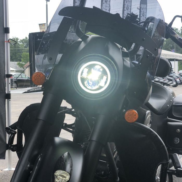 Indian® LED Headlight in Black from HOGWORKZ
