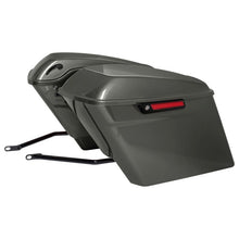 Industrial Gray Stretched Saddlebag Conversion Kit w/ Black Hardware for Harley® Softail '18-'26