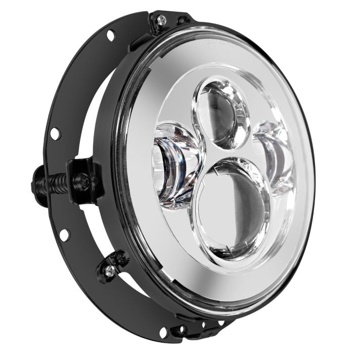 Black Mounting Bracket & Ring for 7" LED Headlights P/N 68124-04B