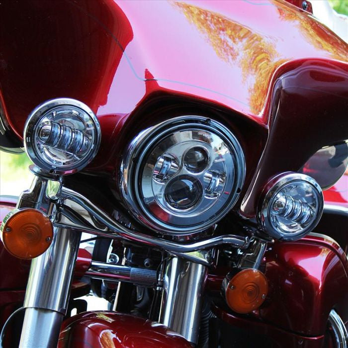 Harley® 7" LED Chrome Headlight from HOGWORKZ® on ultra classic