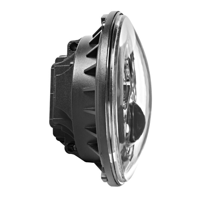 7" LED Chrome Headlight for Harley® Softail from HOGWORKZ side