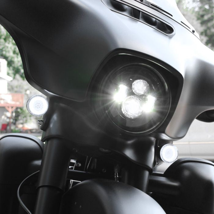 Harley® 7" LED Blackout Headlight from HOGWORKZ® on street glide