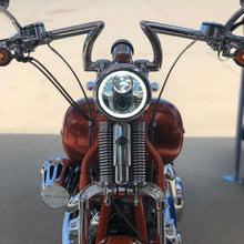Harley® 5 3/4" Chrome LED HALOMAKER® Headlight from HOGWORKZ® on motorcycle