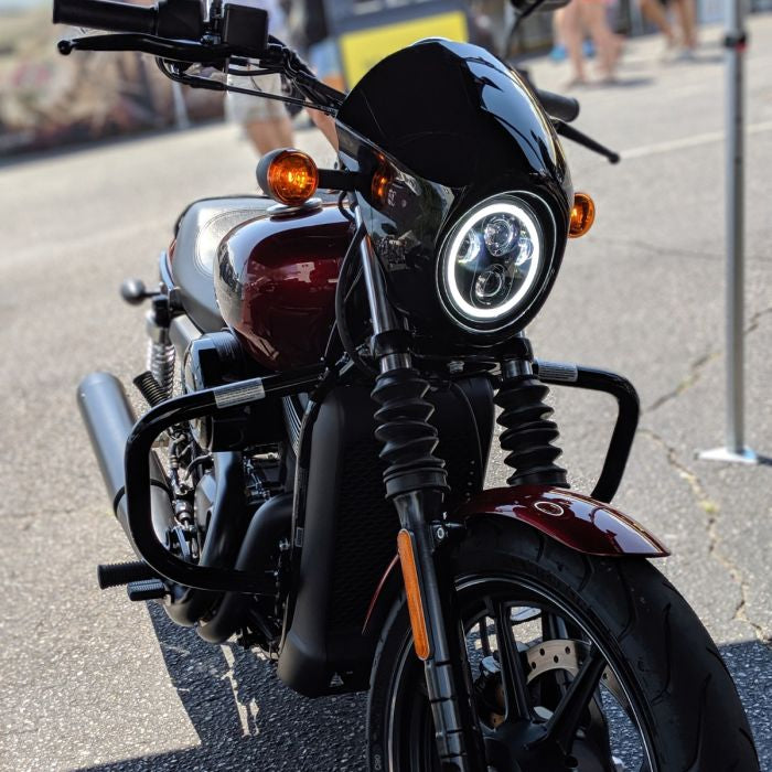 Harley® 5 3/4" Black HALOMAKER® LED Headlight from HOGWORKZ® on sportster