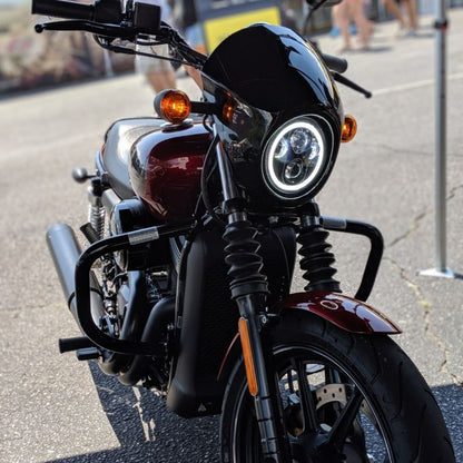 Harley® 5 3/4" Black HALOMAKER® LED Headlight from HOGWORKZ® on sportster