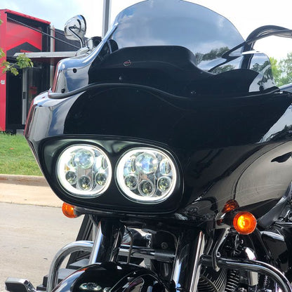 Harley® Road Glide '98-'13 Dual LED Chrome HALOMAKER® Headlight from HOGWORKZ® on RG