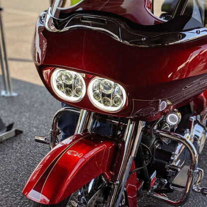 Harley® Road Glide '98-'13 Dual LED Chrome HALOMAKER® Headlight from HOGWORKZ® on road glide