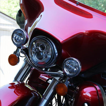 Chrome 4.5" LED Auxiliary Passing Lamps for Harley® & Indian®
