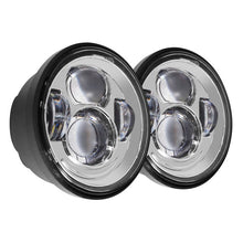 Harley Dyna Fat Bob 4.65" LED Chrome Headlight from HOGWORKZ angle view