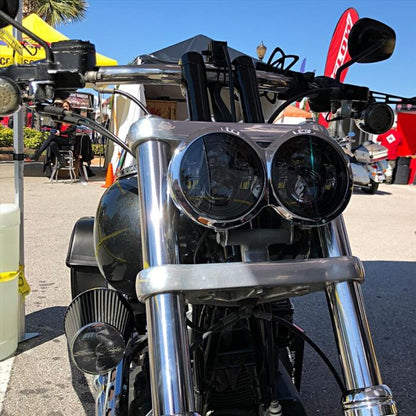 Harley Fat Bob LED Headlight blackout