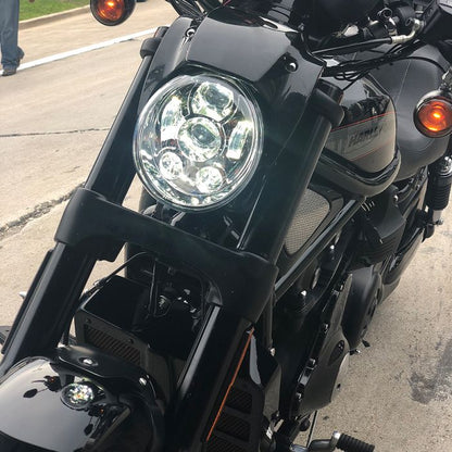Harley V-Rod '02-'17 Chrome LED Headlight from hogworkz on vrod