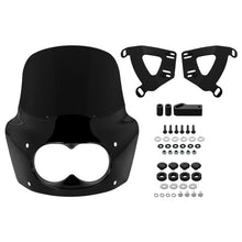 Vivid Black Outlaw Headlight Fairing for Harley® Dyna Fat Bob FXDF from HOGWORKZ kit