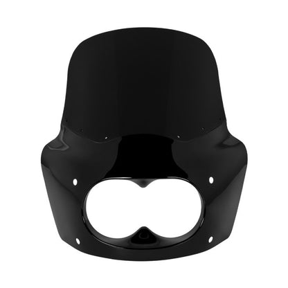 Vivid Black Outlaw Headlight Fairing for Harley® Dyna Fat Bob FXDF from HOGWORKZ