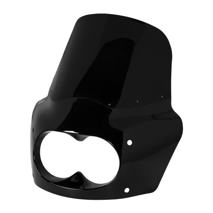 Vivid Black Outlaw Headlight Fairing for Harley® Dyna Fat Bob FXDF from HOGWORKZ left angle