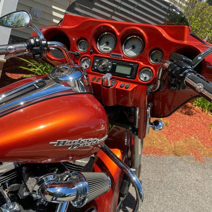 Color Match Harley® Touring '96-'13 Front Inner Speedometer Cowl Fairing on street glide