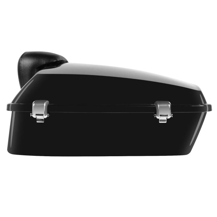 Color Matched Harley® Touring Chopped Tour Pack with Slim Backrest from HOGWORKZ side view