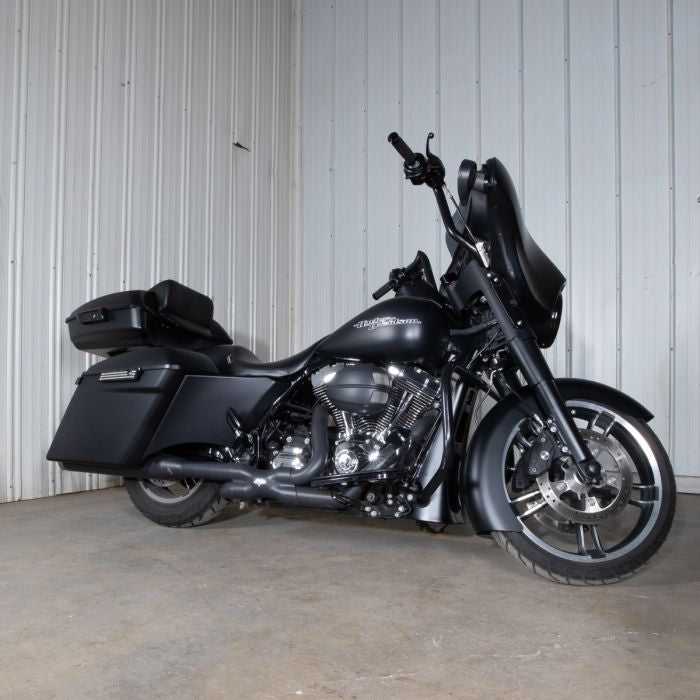 Denim black Harley® Touring Chopped Tour Pack in Black Hardware from HOGWORKZ on street glide