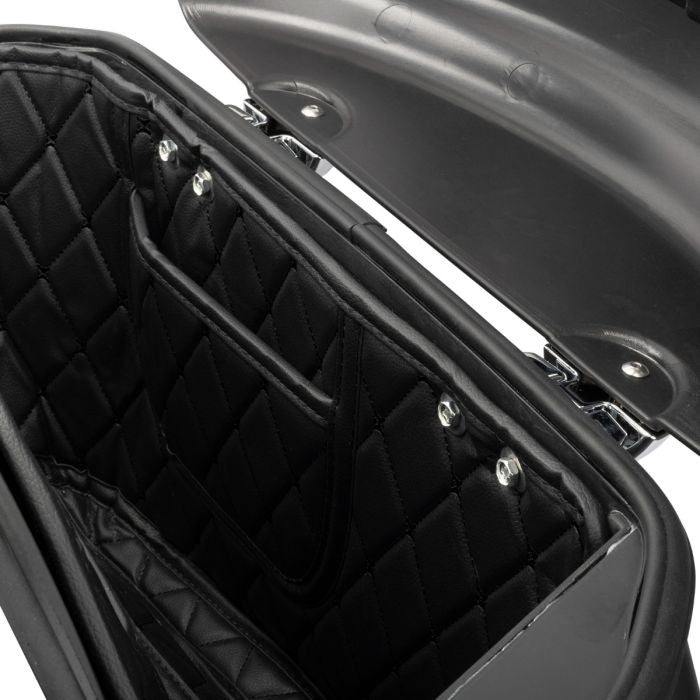 Indian Saddlebag Liners with black stitching hinge