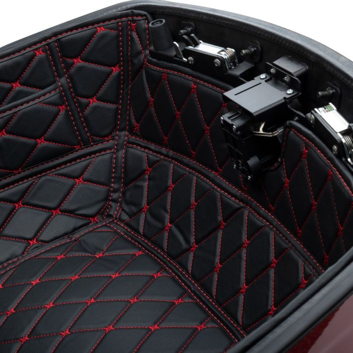 HOGWORKZ® OEM Indian® Tour Pack Liner Black with Red Stitching hinge