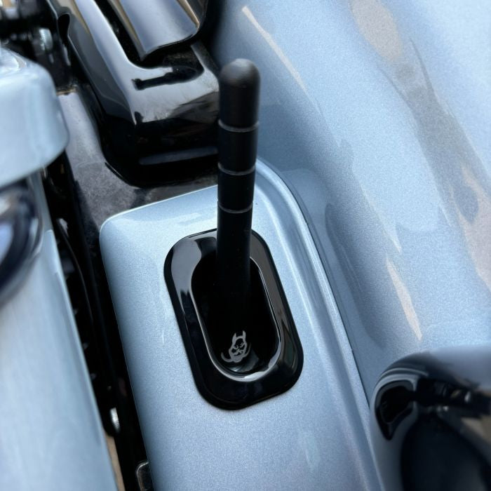 Gloss Black Antenna Hole Covers / Fillers for Harley® Touring Open from HOGWORKZ on harley