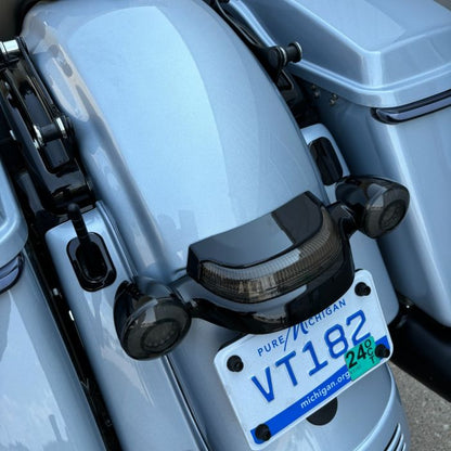 Gloss Black Antenna Hole Covers / Fillers for Harley® Touring Open / Blocked from HOGWORKZ on bike
