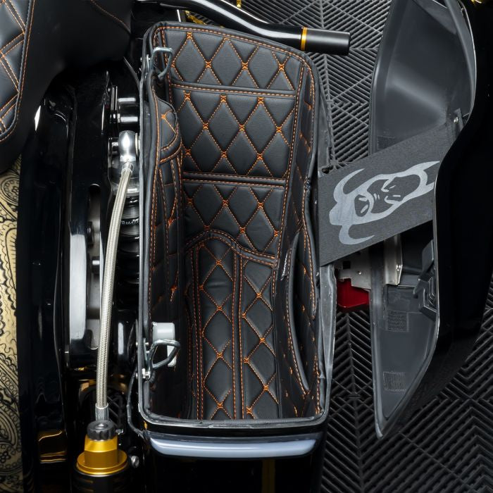 Orange Saddlebag Liners for HOGWORKZ® Chopped Hardline Saddlebags