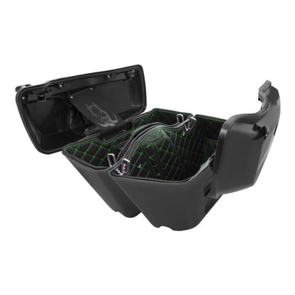 Green Saddlebag Liners for HOGWORKZ® Chopped Hardline Saddlebags