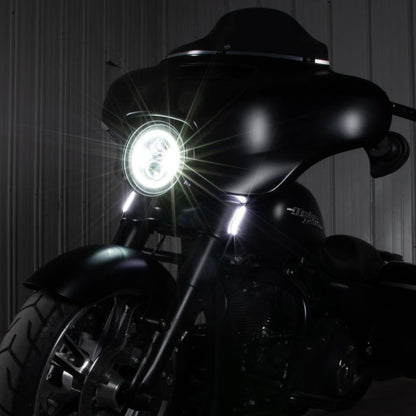 Harley-Davidson® Street Glide Touring LED Billet Fork DRL Turn Signals from HOGWORKZ on street glide