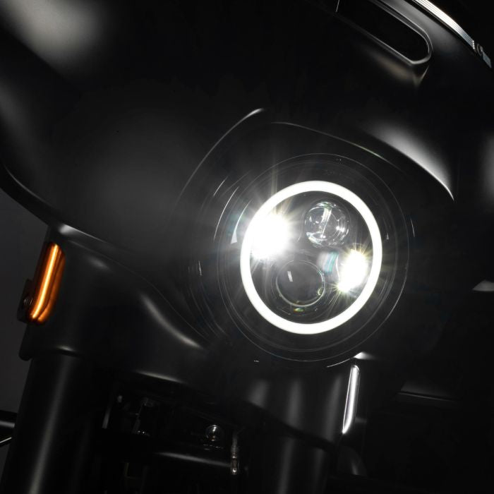 Harley-Davidson® Street Glide Touring LED Billet Fork DRL Turn Signals from HOGWORKZ front