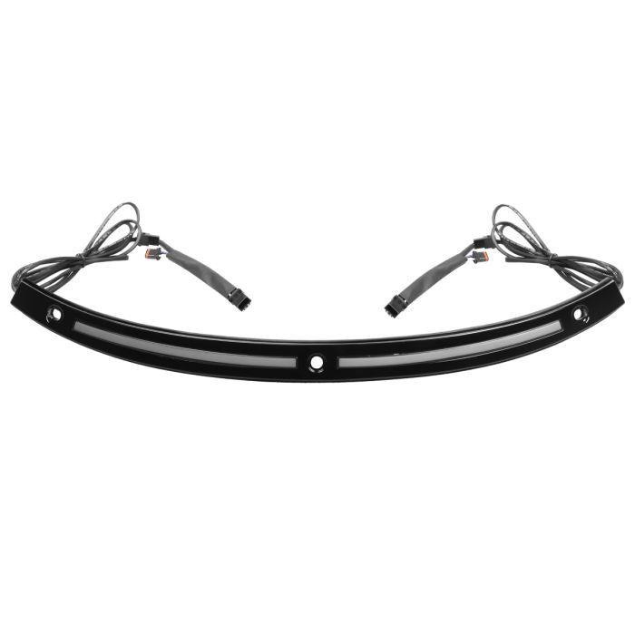 HOGWORKZ® Black Lumipro LED Windshield Trim for Harley® Touring front