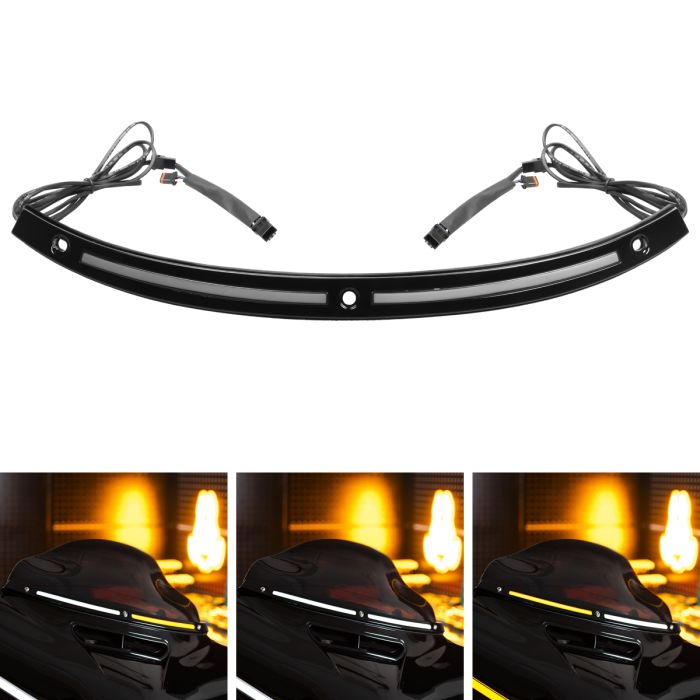 hogworkz lumipro windshield LED trim in black