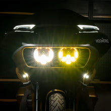 HOGWORKZ® Chrome LED Podz Turn Signals for Harley® Road Glide on bike