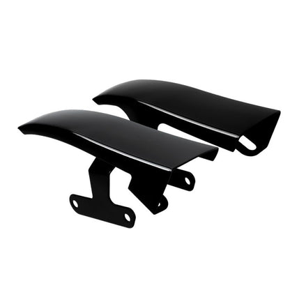 Black Solid Saddlebag Filler Strips for Harley® Touring angle