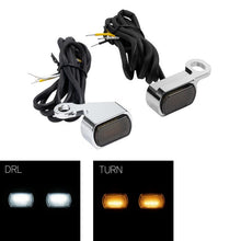Chrome LED Handlebar DRL / Turn Signals for Harley® Dyna/Softail/Sportster