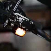 Chrome LED Handlebar DRL / Turn Signals for Harley® Dyna/Softail/Sportster on bike