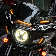 HOGWORKZ® Lumipro™ Windshield LED Lights for Harley® Low Rider ST on bike