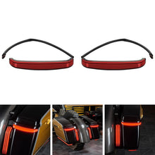 red hogworkz slimz led saddlebag lights for harley touring '14-'23