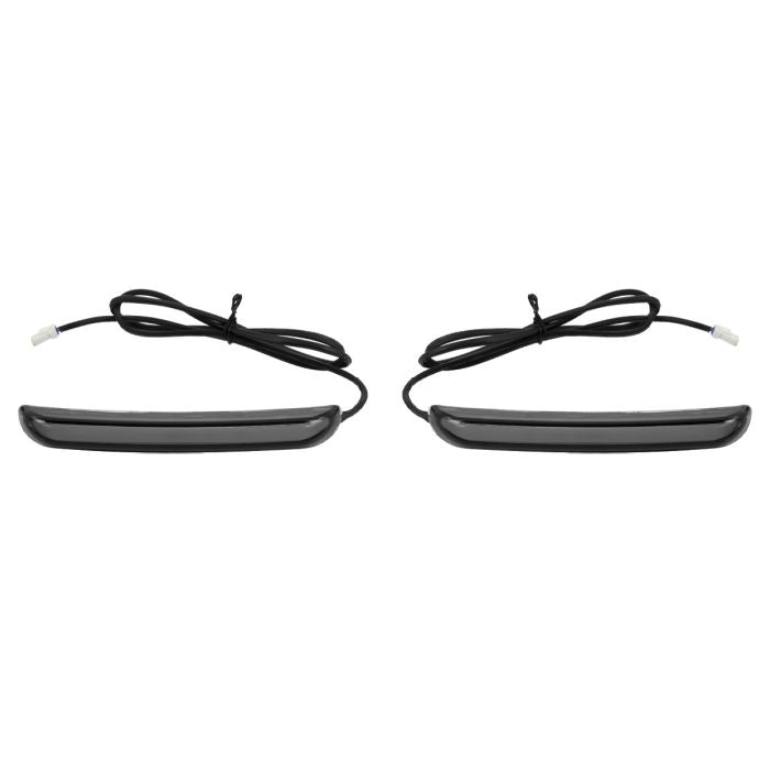 Slimz™ LED Saddlebag Lights for HOGWORKZ® Hardline Chopped Saddlebags with Smoked Lens front