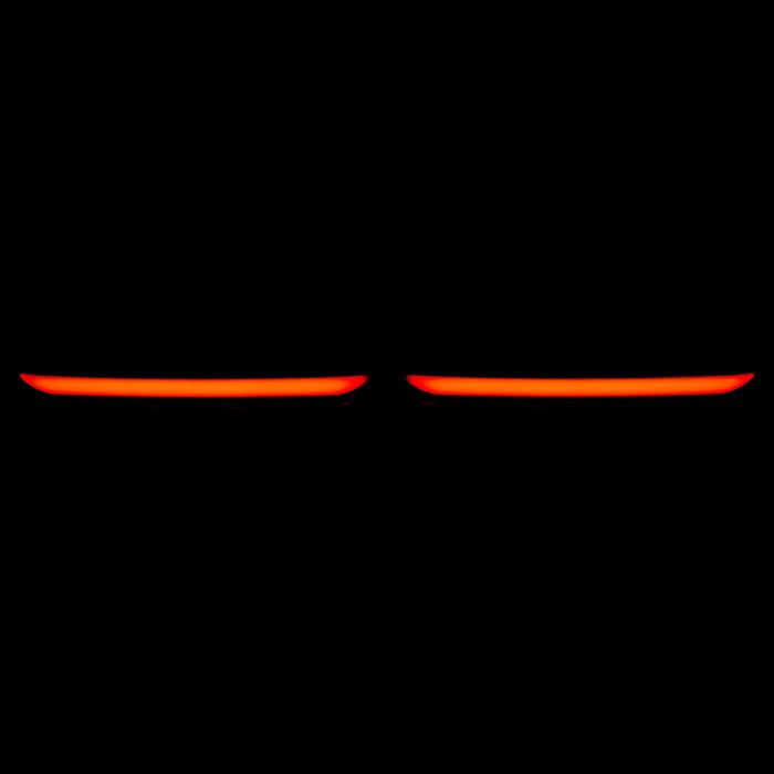Slimz™ LED Saddlebag Lights for HOGWORKZ® Hardline Chopped Saddlebags with Smoked Lens on light