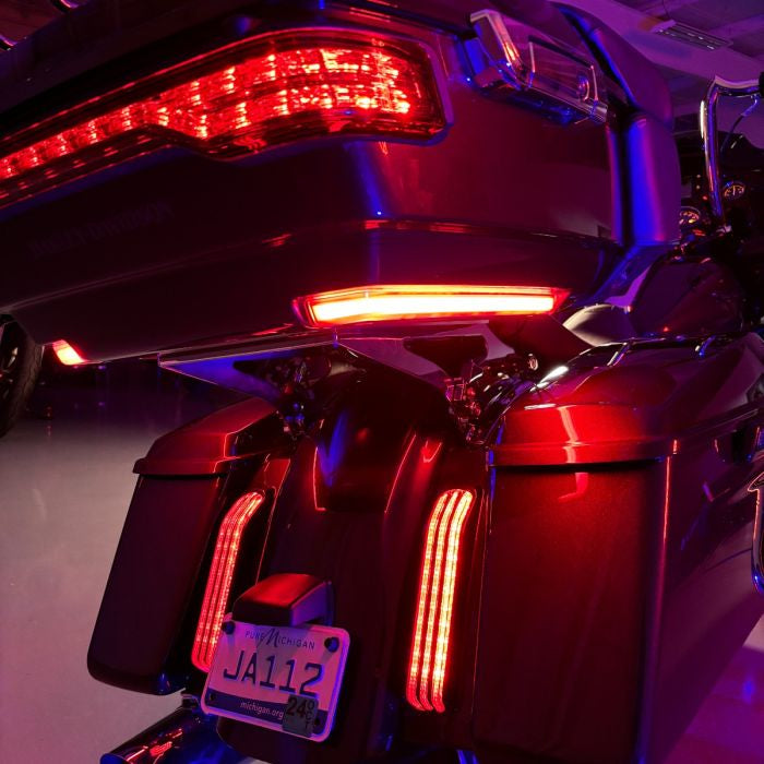 HOGWORKZ® Smoke Lumipro™ LED Side Markers for Harley® OEM King Tour Pack lighting