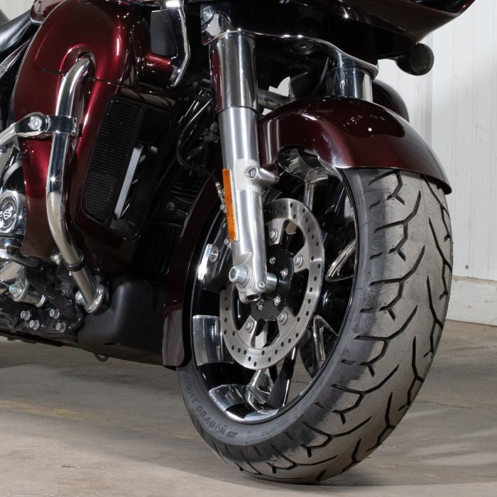 Color Matched 18" Wide Fat Tire Front Fender for Harley® Touring from HOGWORKZ on Road Glide Twisted Cherry front