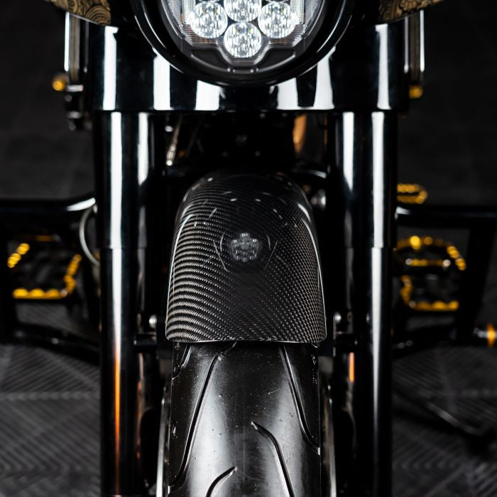 HOGWORKZ® 100% Carbon Fiber Mid-Length 19" Front Fender for Harley® Touring on harley