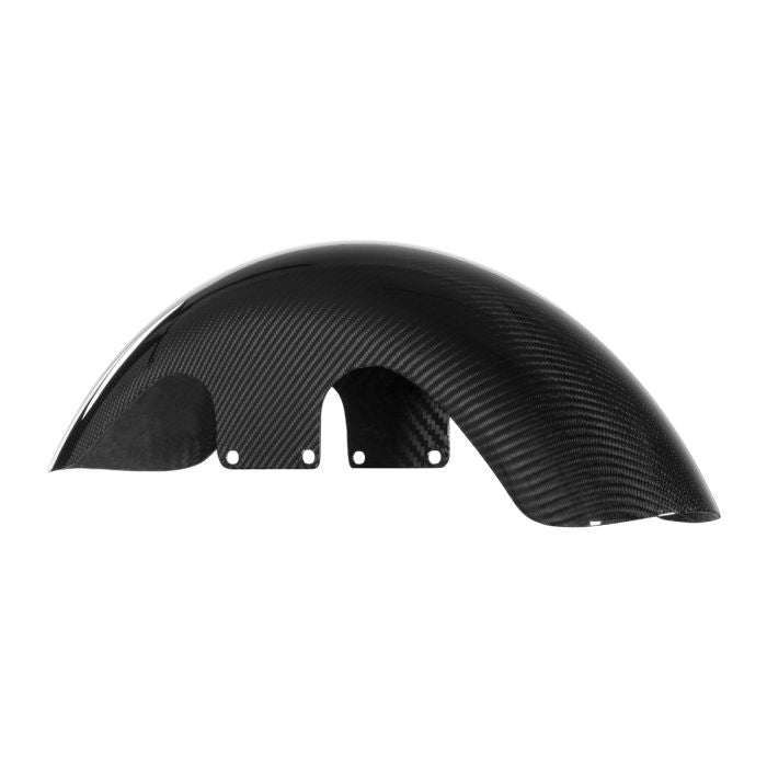 HOGWORKZ® 100% Carbon Fiber Mid-Length 19" Front Fender for Harley® Touring angle