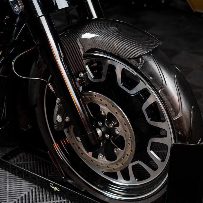 HOGWORKZ® 100% Carbon Fiber Mid-Length 19" Front Fender for Harley® Touring