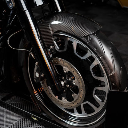 HOGWORKZ® 100% Carbon Fiber Mid-Length 19" Front Fender for Harley® Touring