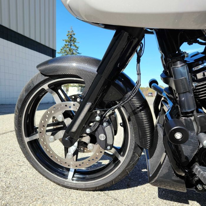 hogworkz 21" carbon fiber front fender for harley