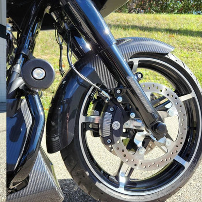 hogworkz 21" carbon fiber front fender for harley touring
