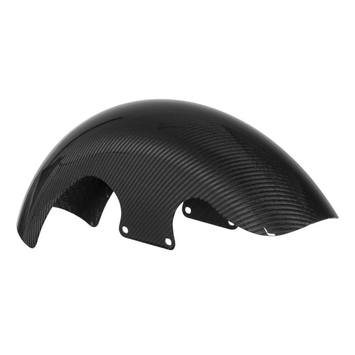HOGWORKZ® 100% Carbon Fiber Mid-Length 21" Front Fender for Harley® Touring angle