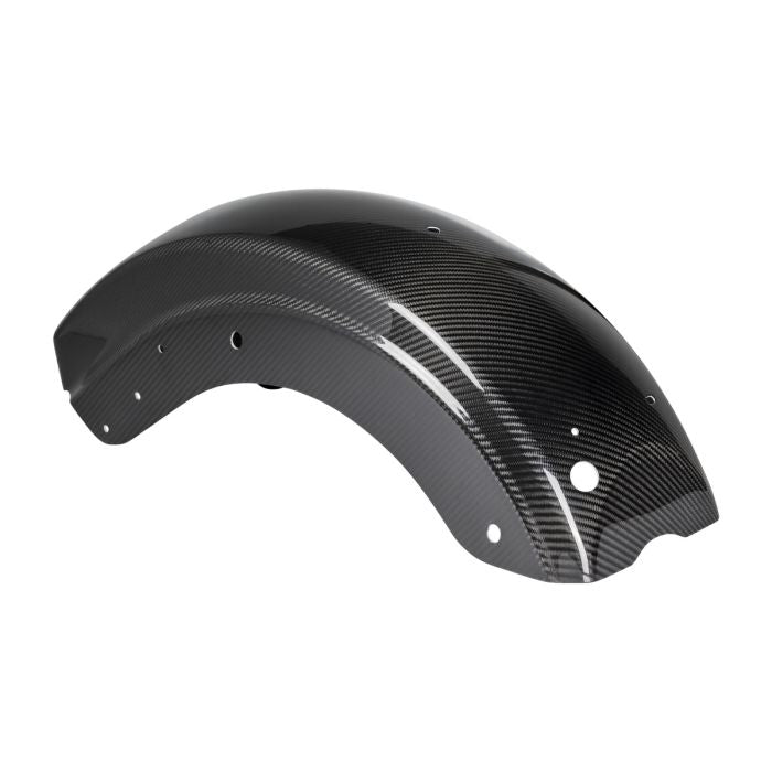 HOGWORKZ® 100% Carbon Fiber Full Sweep Rear Fender for Harley® Touring right angle